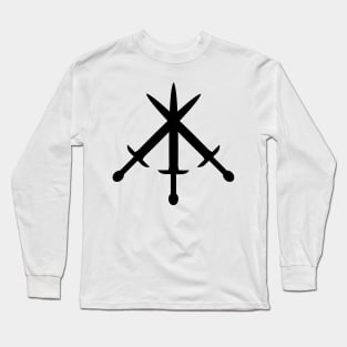 3 sword friends club dnd / medieval / fantasy art merch Long Sleeve T-Shirt